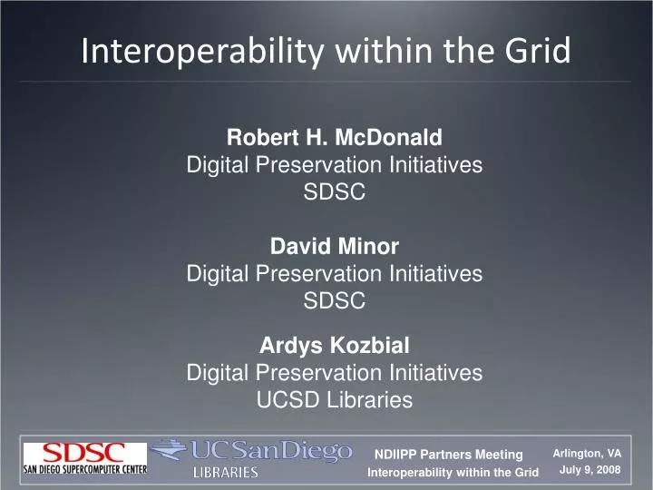 interoperability within the grid