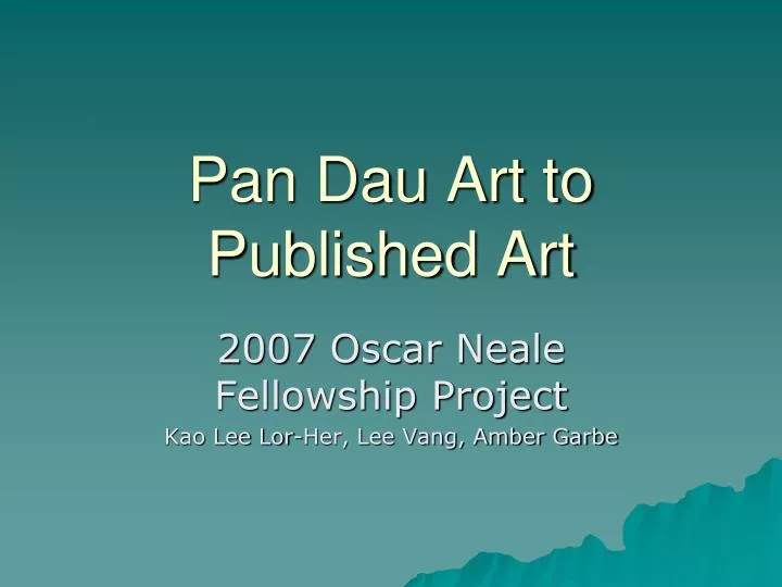 pan dau art to published art
