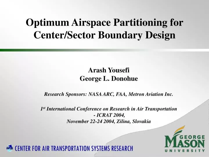 optimum airspace partitioning for center sector boundary design