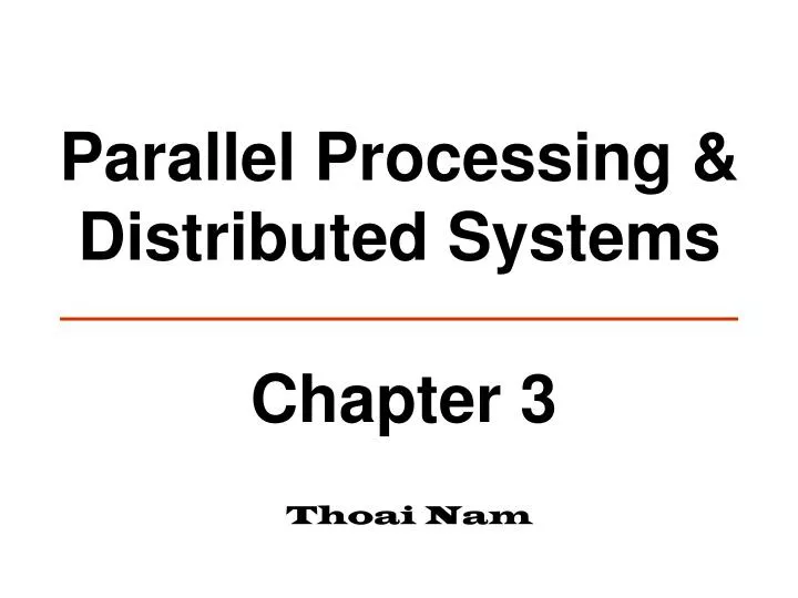 parallel processing distributed systems