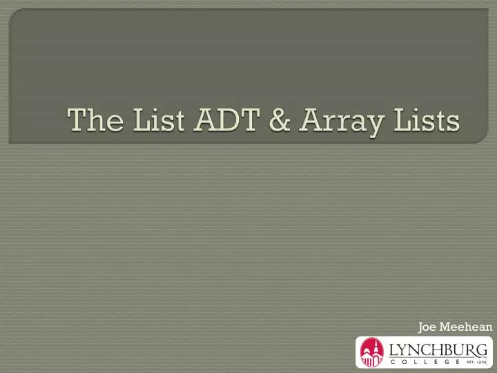 the list adt array lists