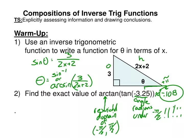 compositions of inverse trig functions