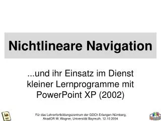 nichtlineare navigation