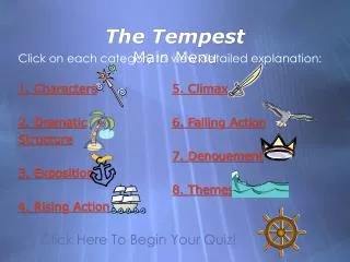 The Tempest Main Menu