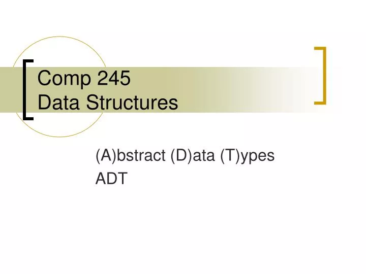 comp 245 data structures