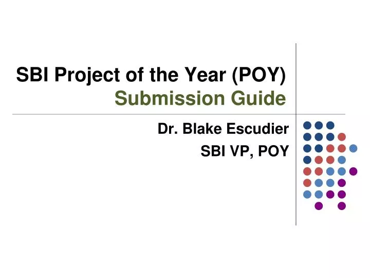 sbi project of the year poy submission guide