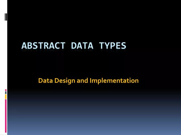 data design and implementation