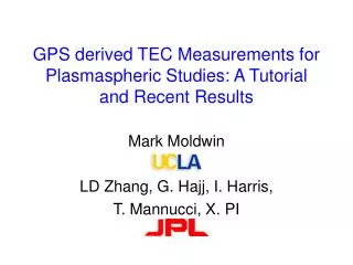 GPS derived TEC Measurements for Plasmaspheric Studies: A Tutorial and Recent Results
