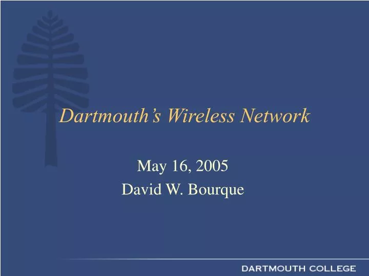 dartmouth s wireless network