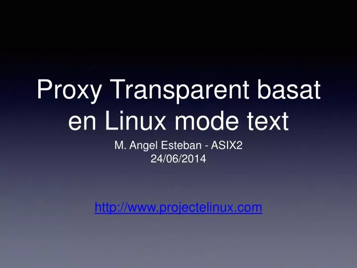 proxy transparent basat en linux mode text