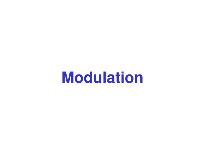 modulation