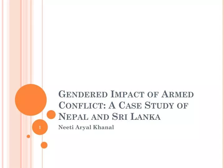 gendered impact of armed conflict a case study of nepal and sri lanka