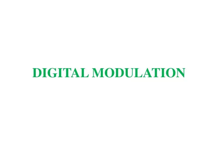 digital modulation