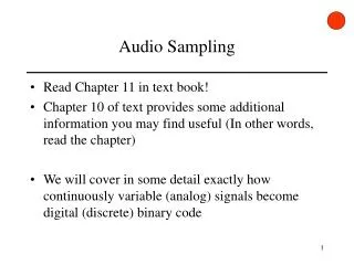 Audio Sampling