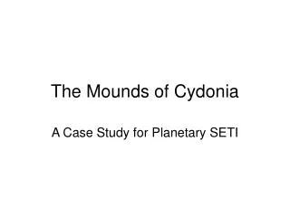 The Mounds of Cydonia