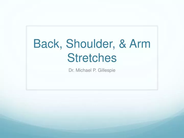 back shoulder arm stretches