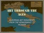 ART THROUGH THE AGES - slide 1