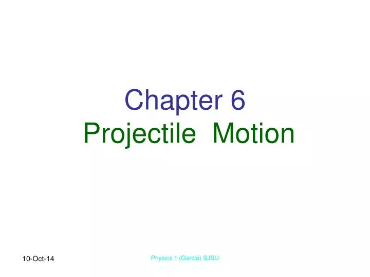 chapter 6 projectile motion