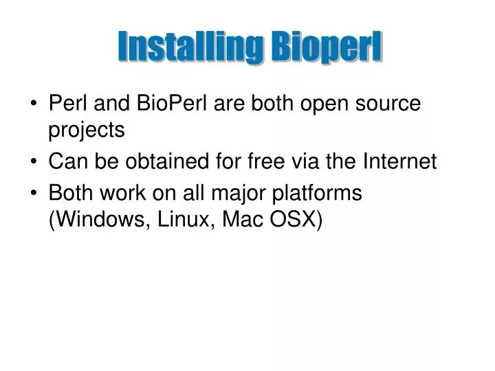 installing bioperl