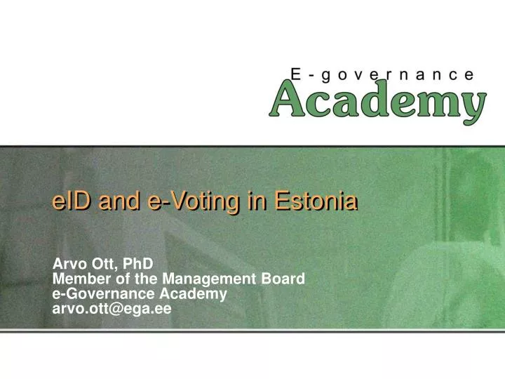 eid and e voting in estonia