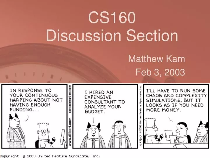 cs160 discussion section