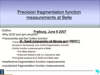 Precision fragmentation function measurements at Belle