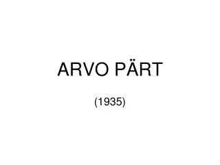 arvo p rt