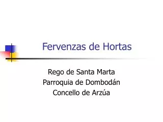 fervenzas de hortas
