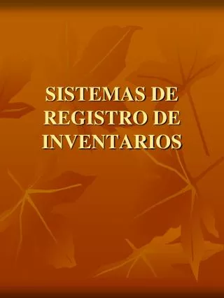 sistemas de registro de inventarios