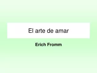 el arte de amar