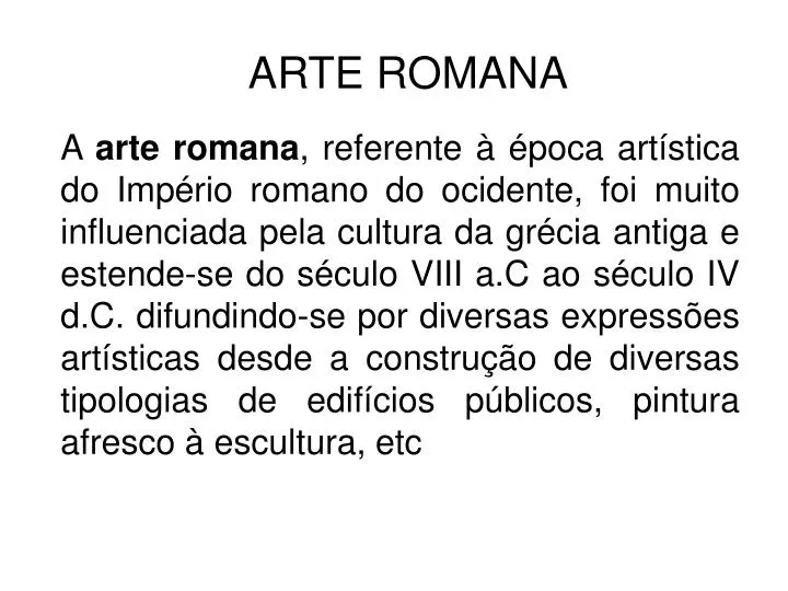 arte romana