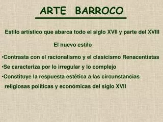 arte barroco