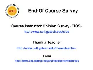 End-Of Course Survey