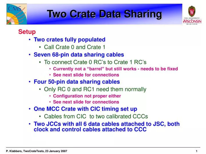 two crate data sharing