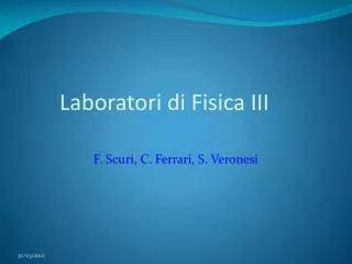 laboratori di fisica iii