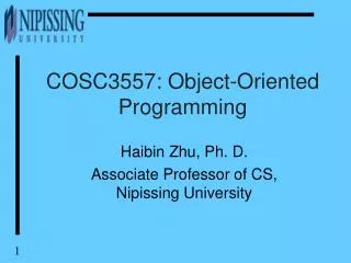 COSC3557: Object-Oriented Programming