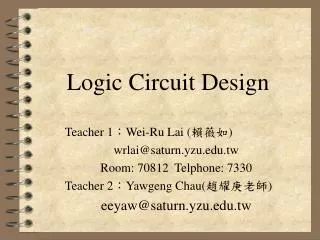 Logic Circuit Design