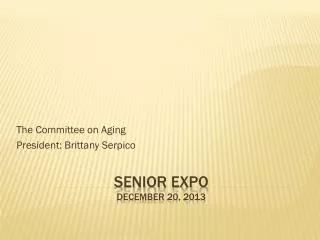 Senior Expo december 20, 2013