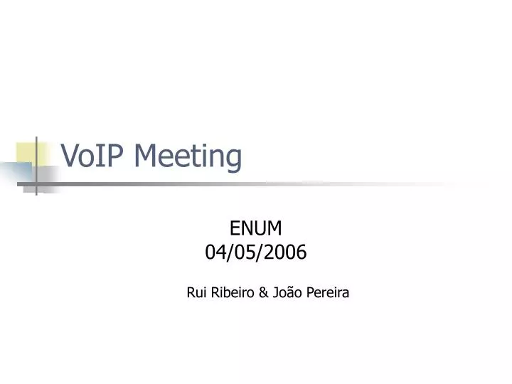 voip meeting