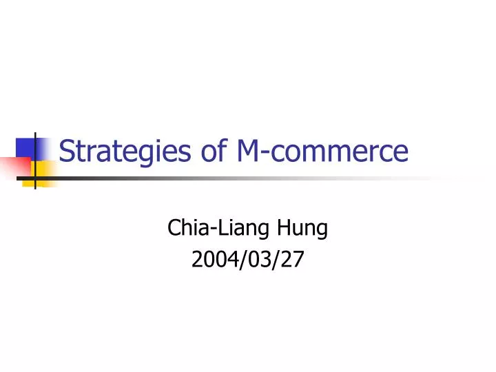 strategies of m commerce