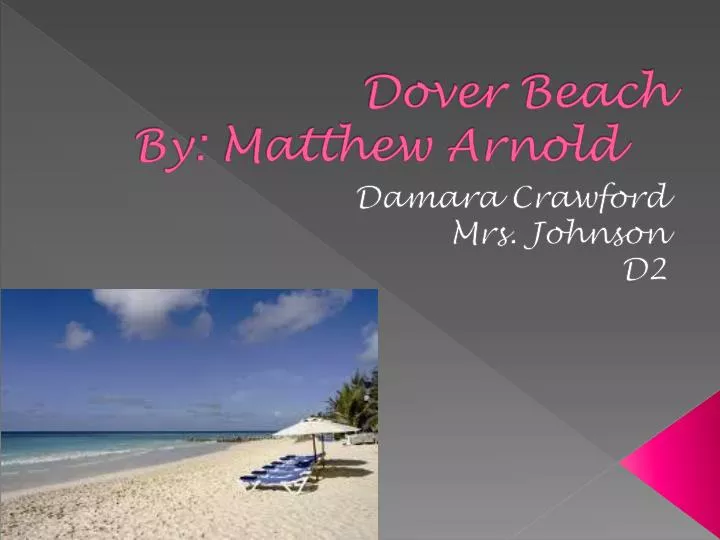 dover beach by matthew arnold