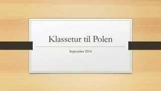 klassetur til polen