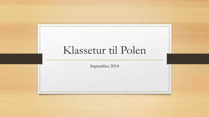 klassetur til polen