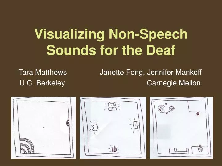 visualizing non speech sounds for the deaf