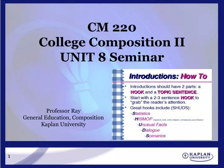 cm 220 college composition ii unit 8 seminar