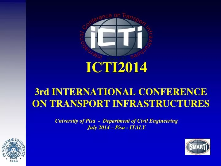 3rd international conference on transport infrastructures