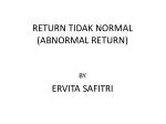RETURN TIDAK NORMAL (ABNORMAL RETURN) - slide 1