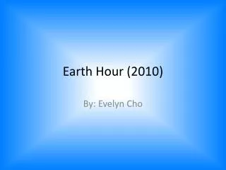 Earth Hour (2010)