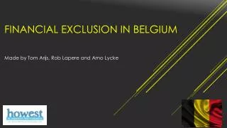 Financial exclusion in belgium