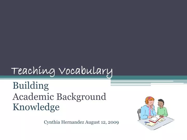 teaching vocabulary